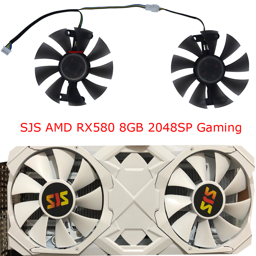 Rx 580 8Gb 2048Sp Gpu - Video Card Fan,GA91S2H,Replace FL8015 12VB,2Pcs/Set,GPU Cooler,For
