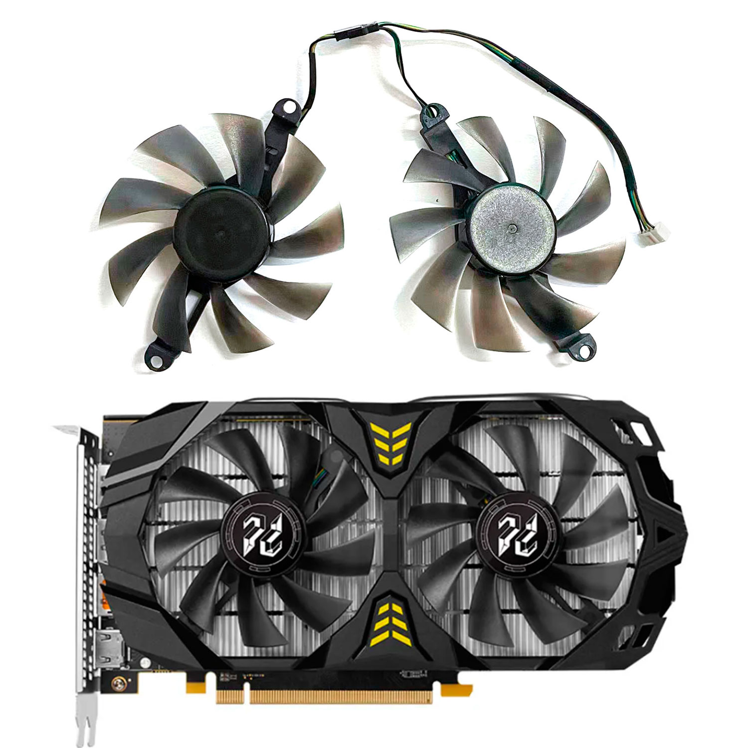 New GPU fan 4PIN 85MM 75MM RX5 - огляд і ціна Rx 580 8Gb 2048Sp Gpu